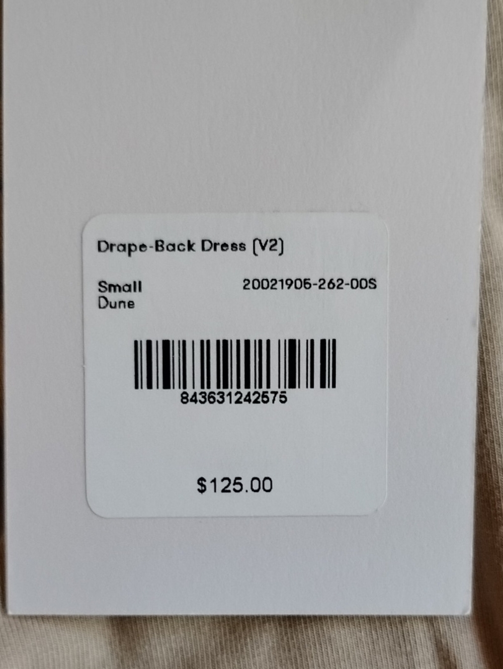 NWT Cuyana Drape Back Midi Dress S Dune Pima Cotton Modal - Picture 11 of 15